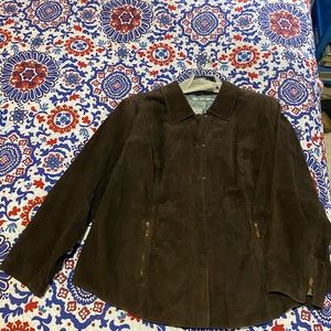 Bradley Bayou Brown Leather Suede Jacket NWOT